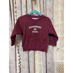 NWT Mississippi State Bulldogs Baby Sweatshirt 6 Months Maroon College Kids